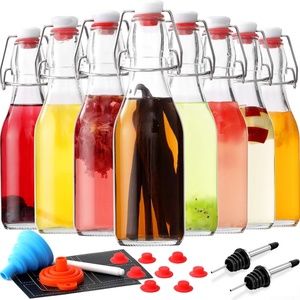 8 Pack - Swing Top Glass Bottles 8.5 oz Airtight Brewing Bottle for Storage